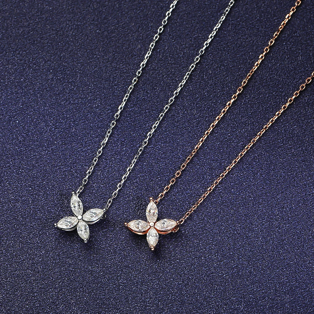 Collier Ewya argent moissanite