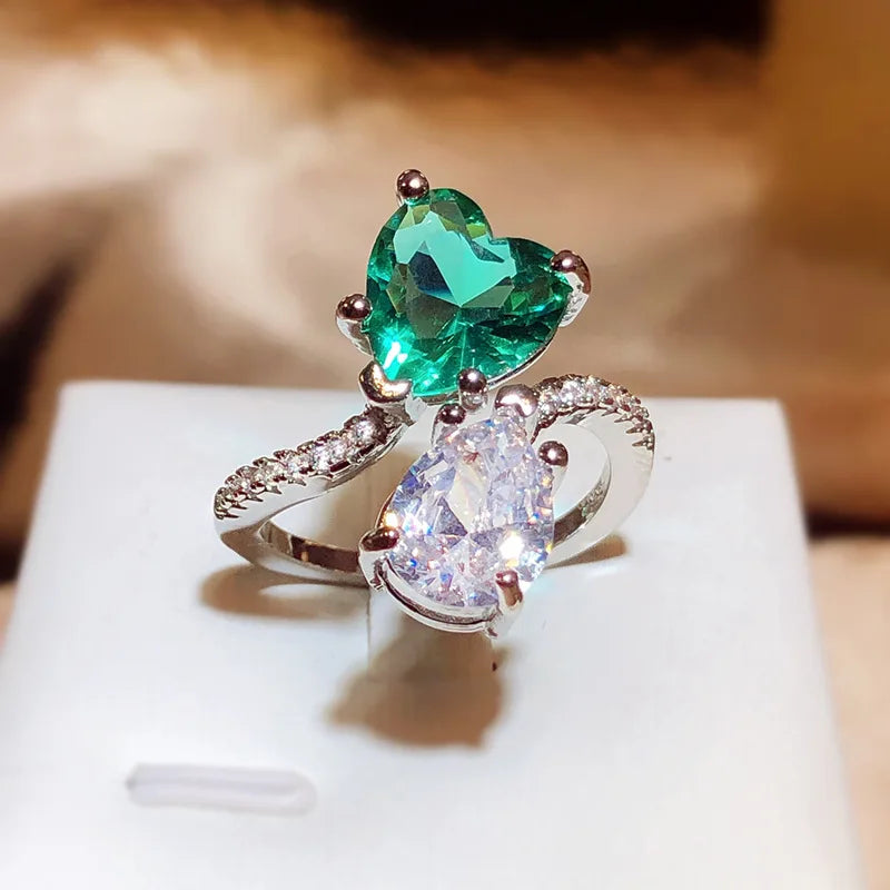 Bague Dualy argent zirconium