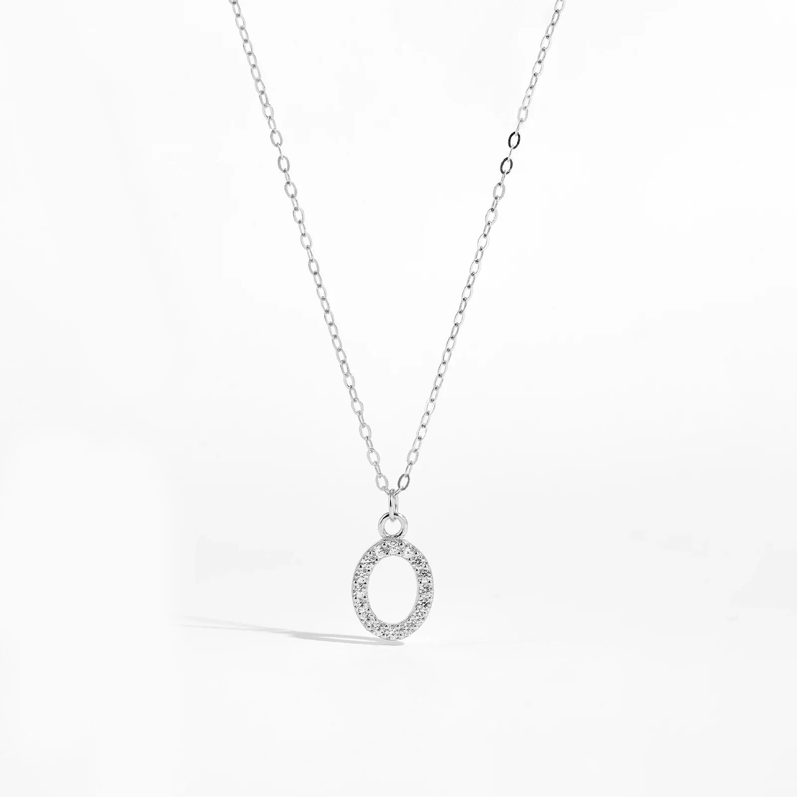 Collier initial argent