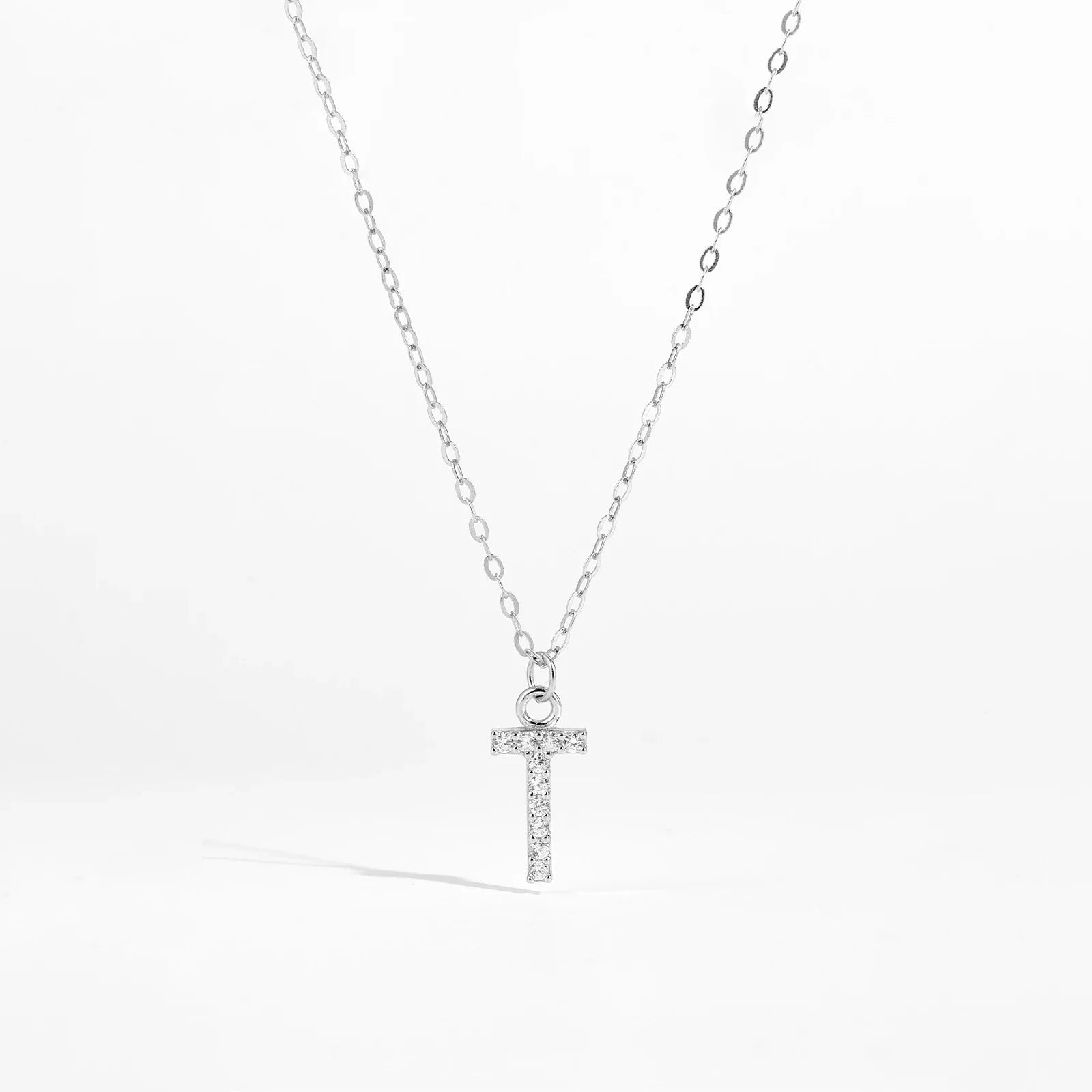Collier initial argent
