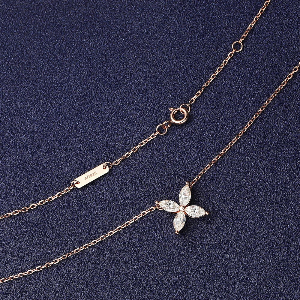 Collier Ewya argent moissanite