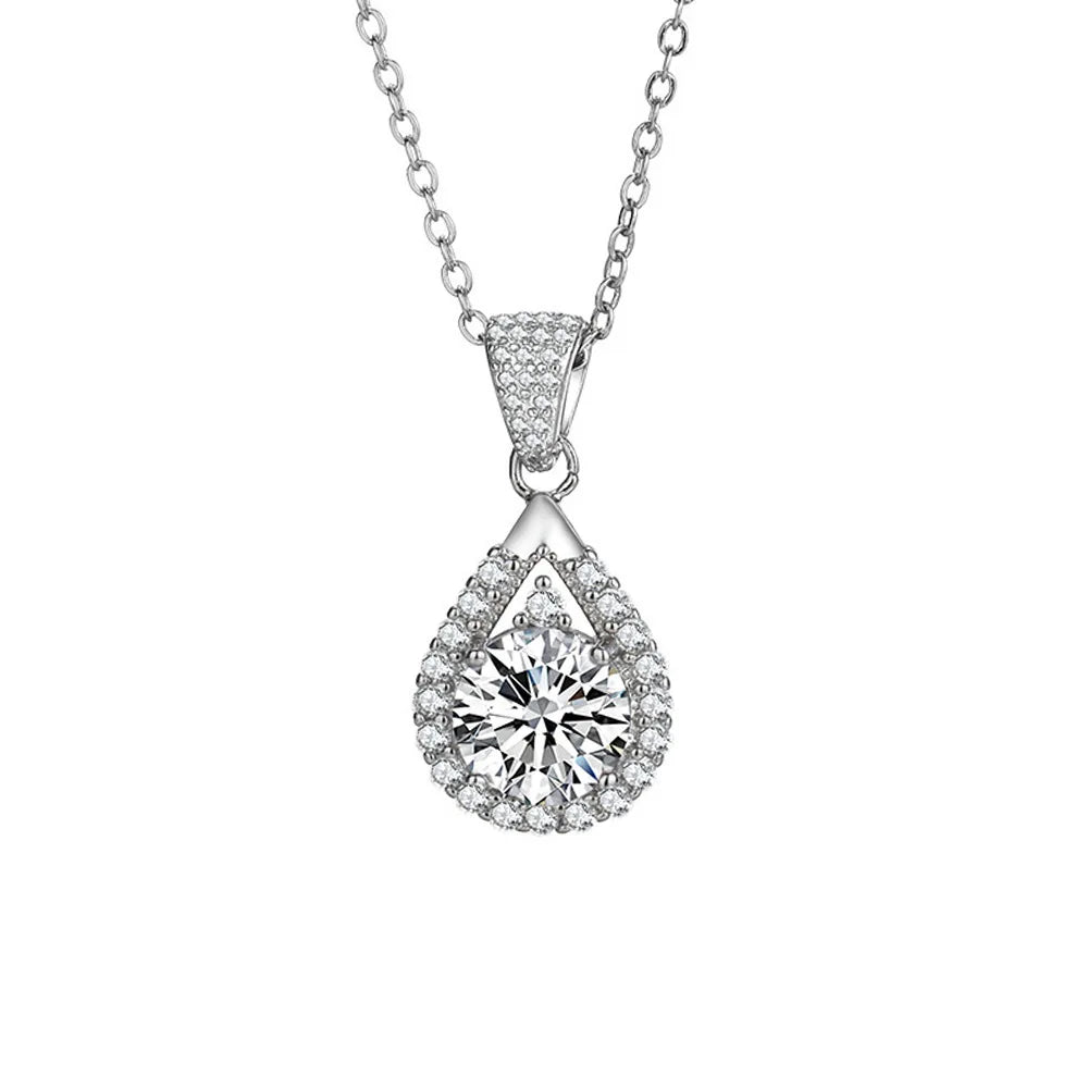 Collier Saadia Argent plaqué or blanc 18k