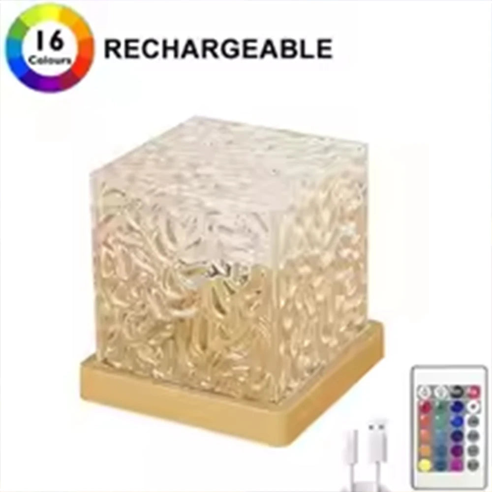 Lampe de table, projecteur rechargeable 16 couleurs