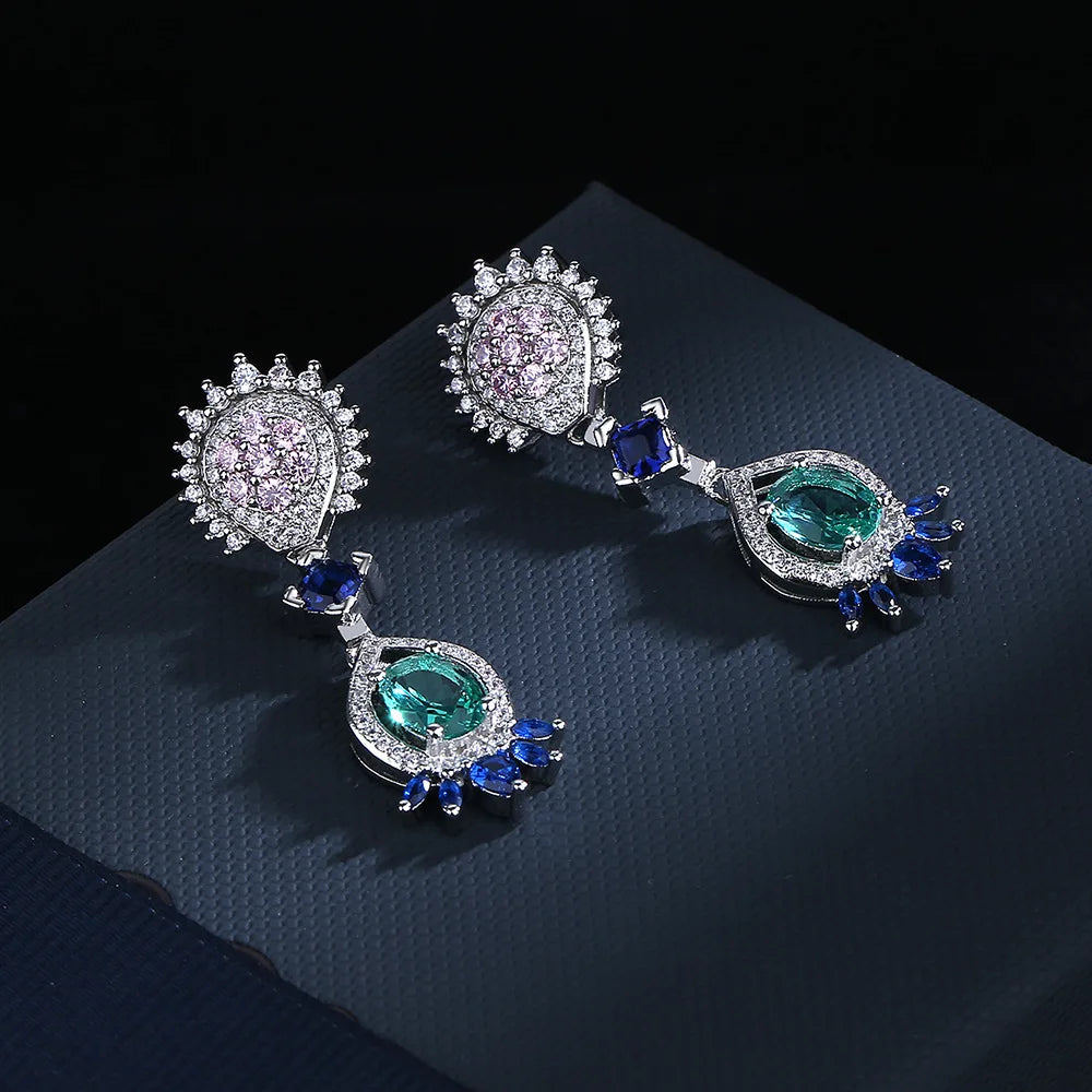 Boucles d'oreilles Cheryne argent zirconium cristal