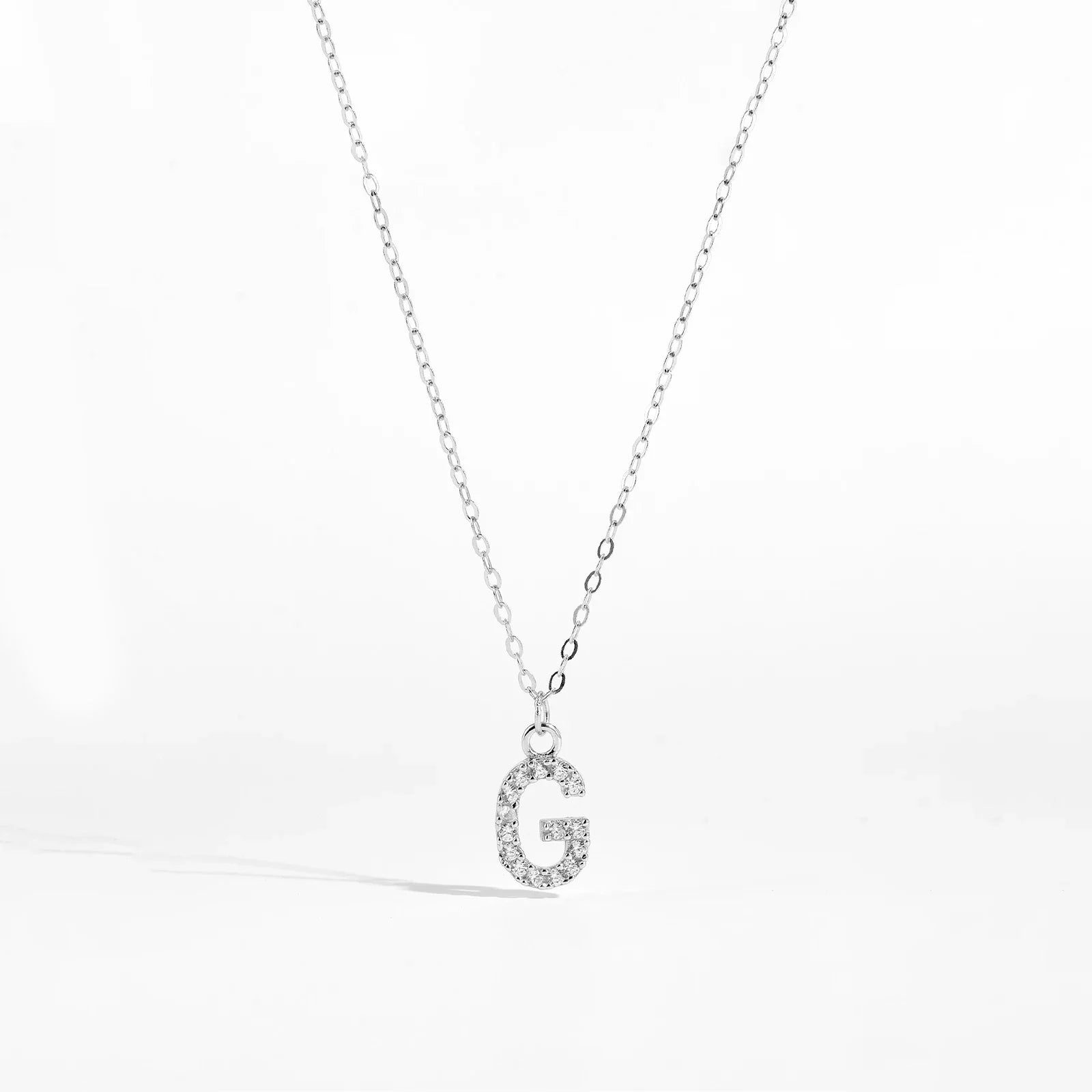 Collier initial argent