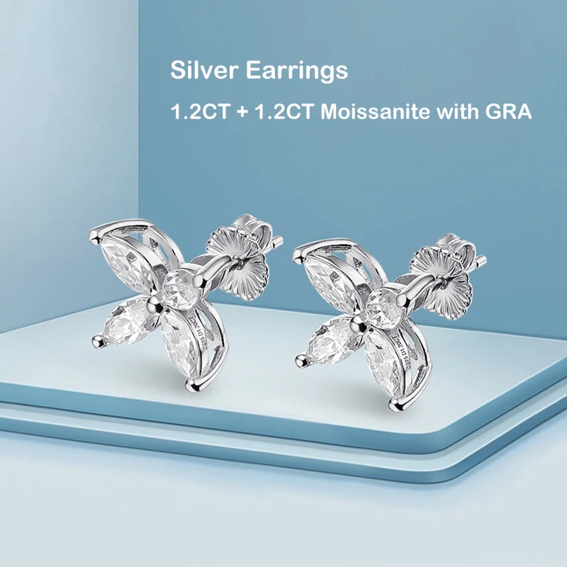 Collier Ewya argent moissanite