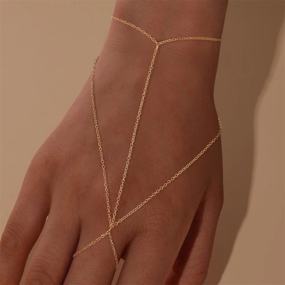 Bracelet bague Zineb argent zirconium