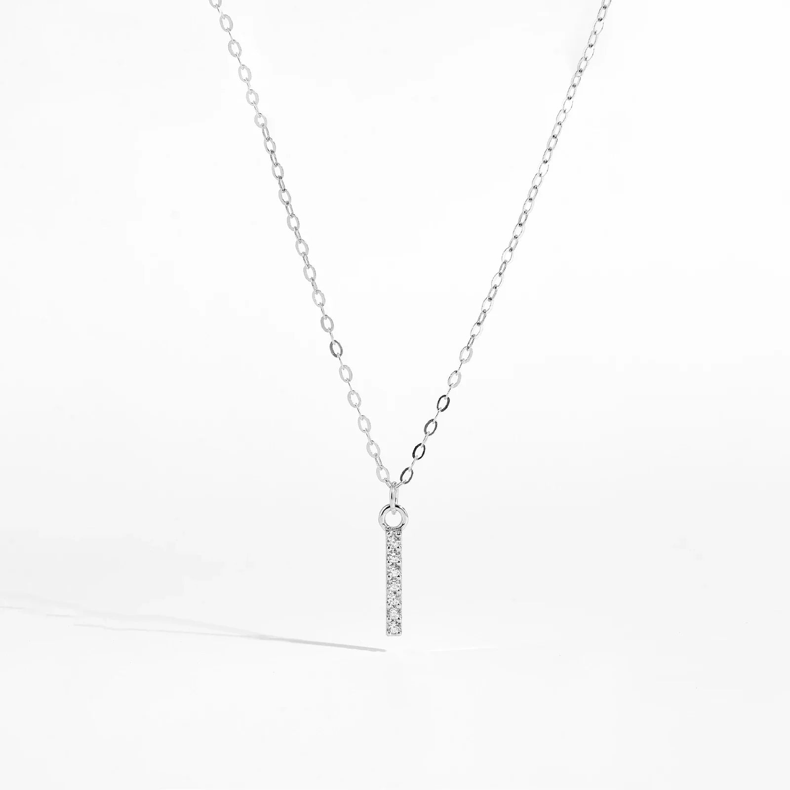 Collier initial argent