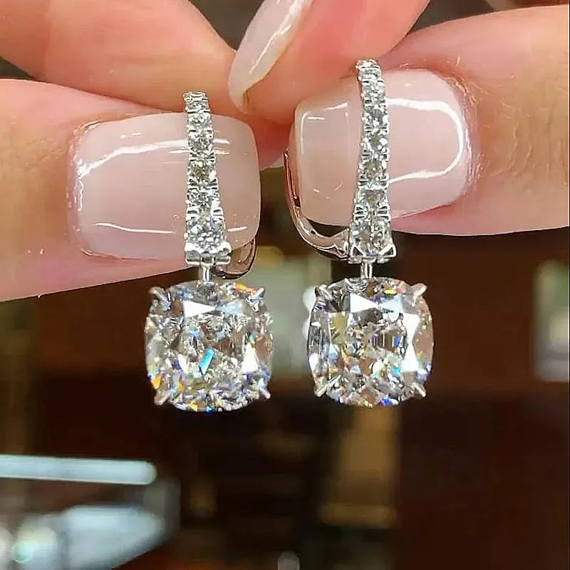 Boucles d'oreilles Lady D argent zirconium
