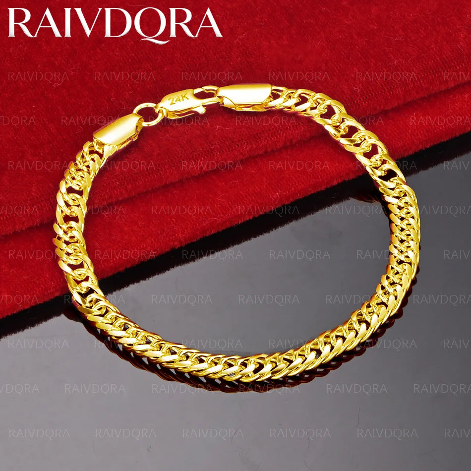 Bracelet Caliope unisexe plaqué or 18k
