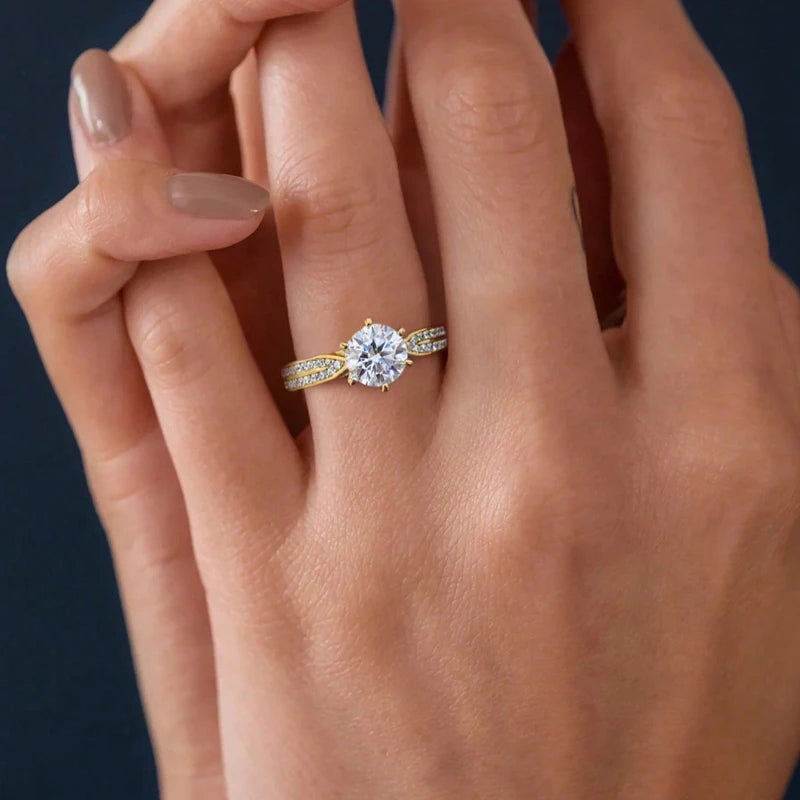 Bague Yes argent moissanite
