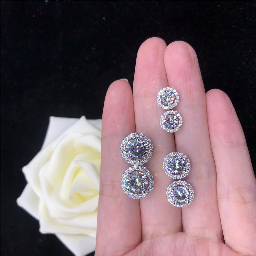 Boucles d'oreilles Mandy moissanite diamand
