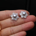 Boucles d'oreilles Pearl argent et perles authentiques