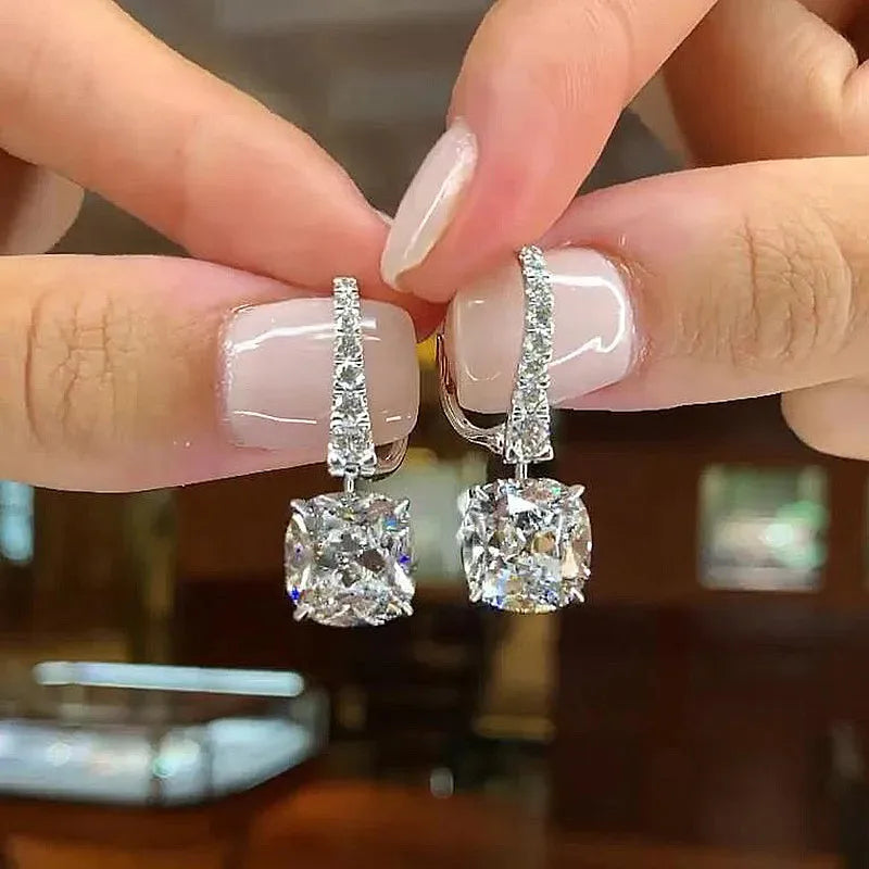 Boucles d'oreilles Lady D argent zirconium