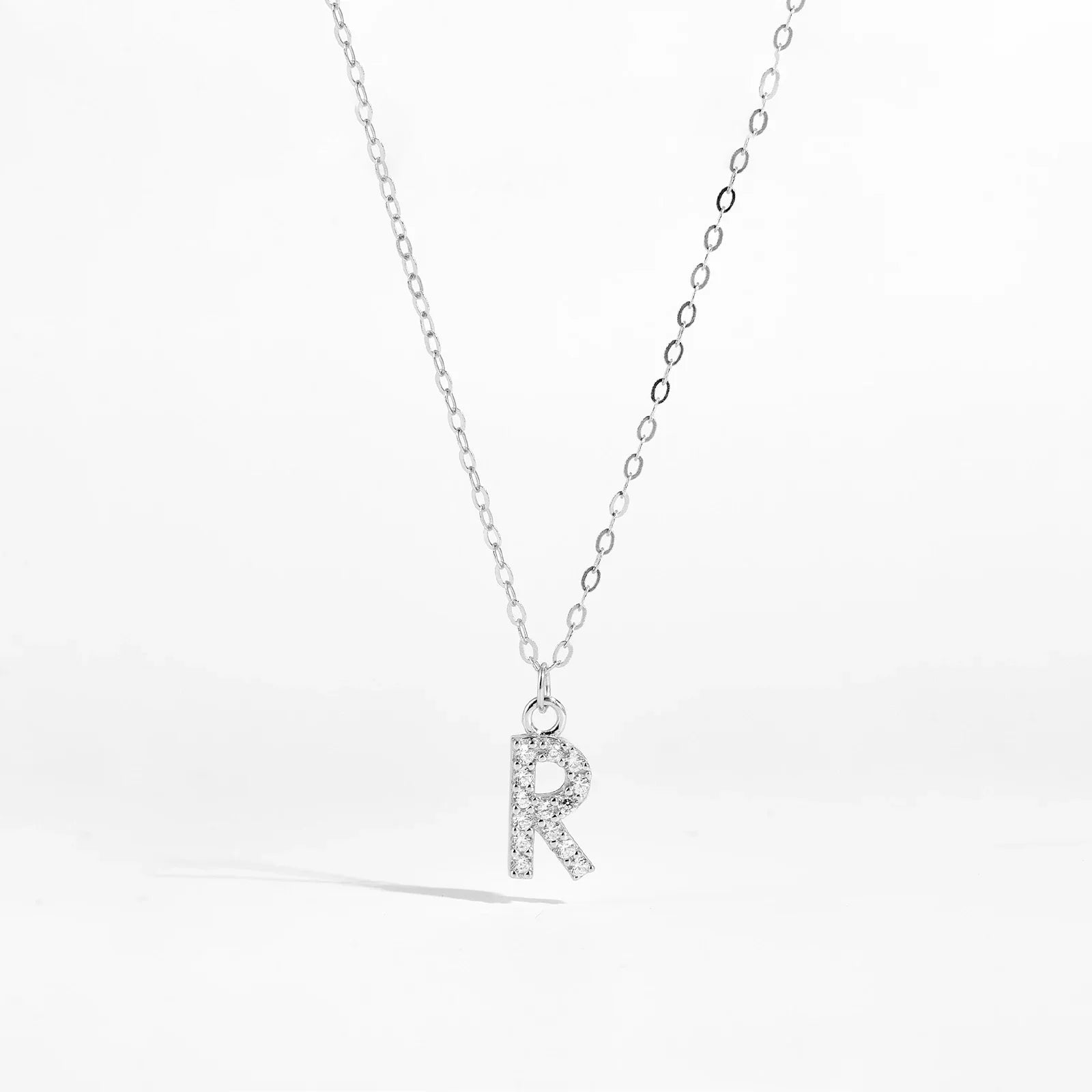 Collier initial argent