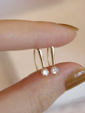 Boucles d'oreilles Inaya argent plaqué or 14K