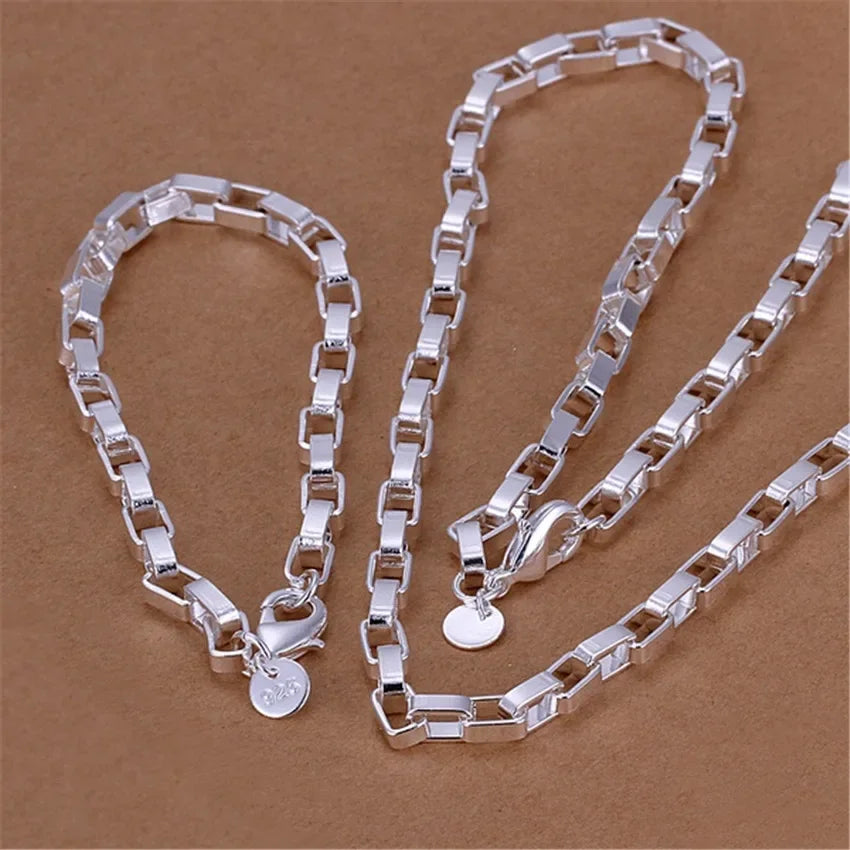 Bracelet et collier Nathanaël Homme argent
