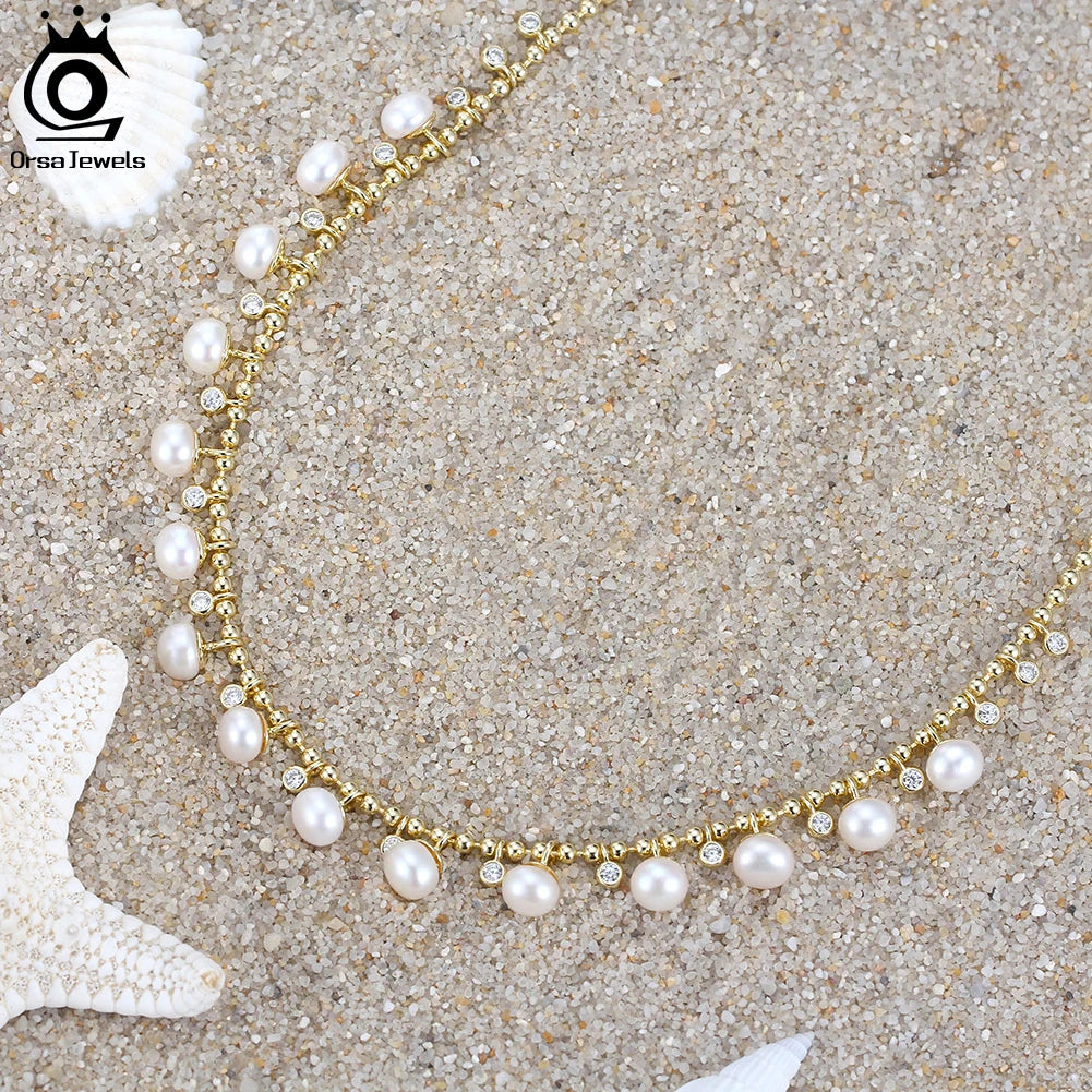 Collier Amey argent perles naturelles