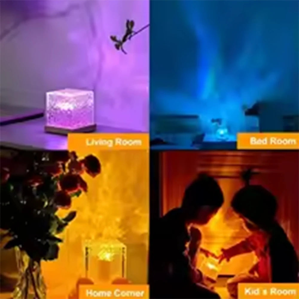Lampe de table, projecteur rechargeable 16 couleurs