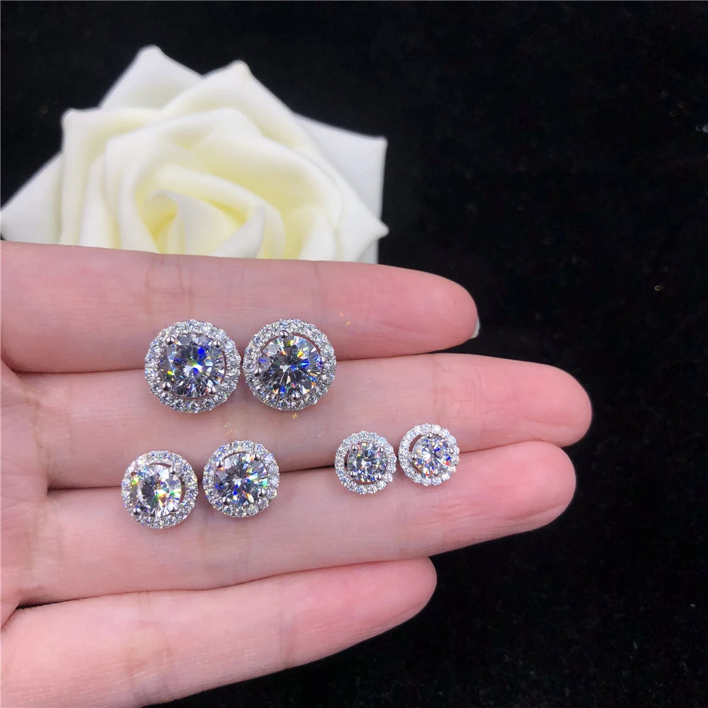 Boucles d'oreilles Mandy moissanite diamand