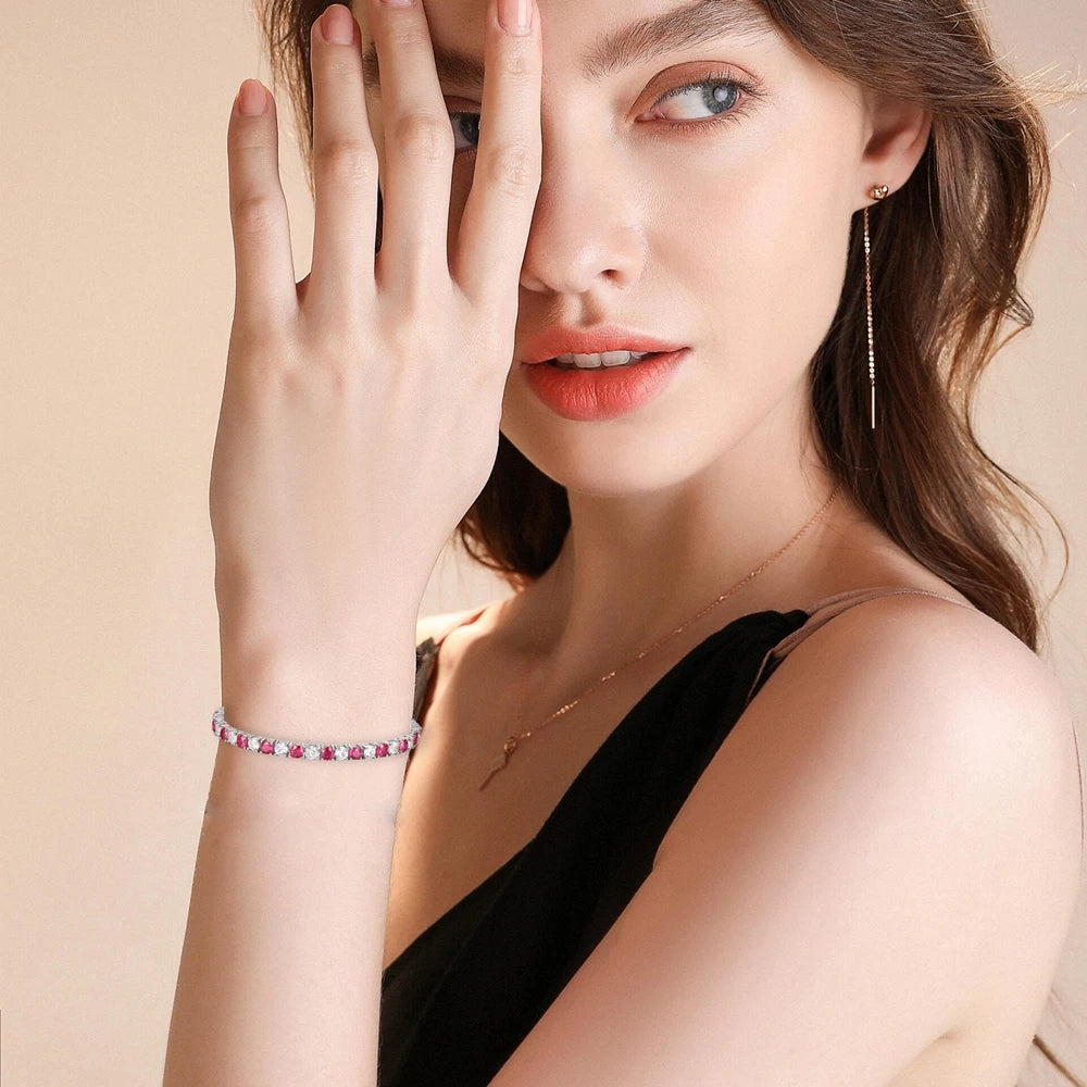 Bracelet Pire argent et moissanite diamand
