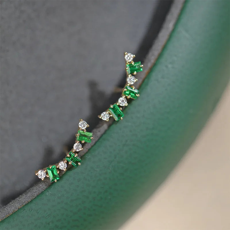 Boucles d'oreilles Ginny argent plaqué or zirconium