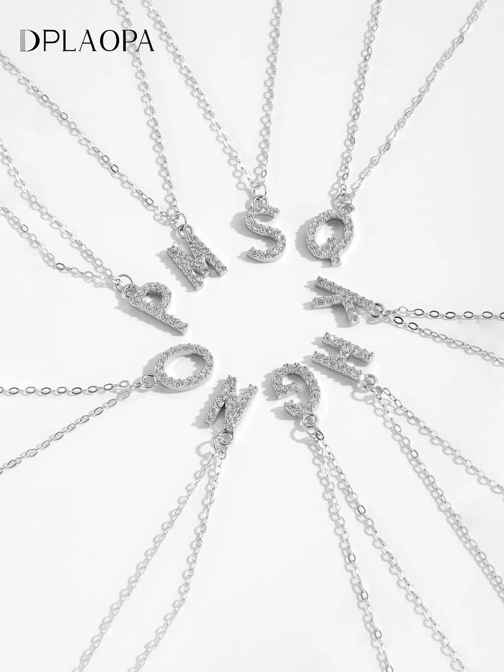 Collier initial argent