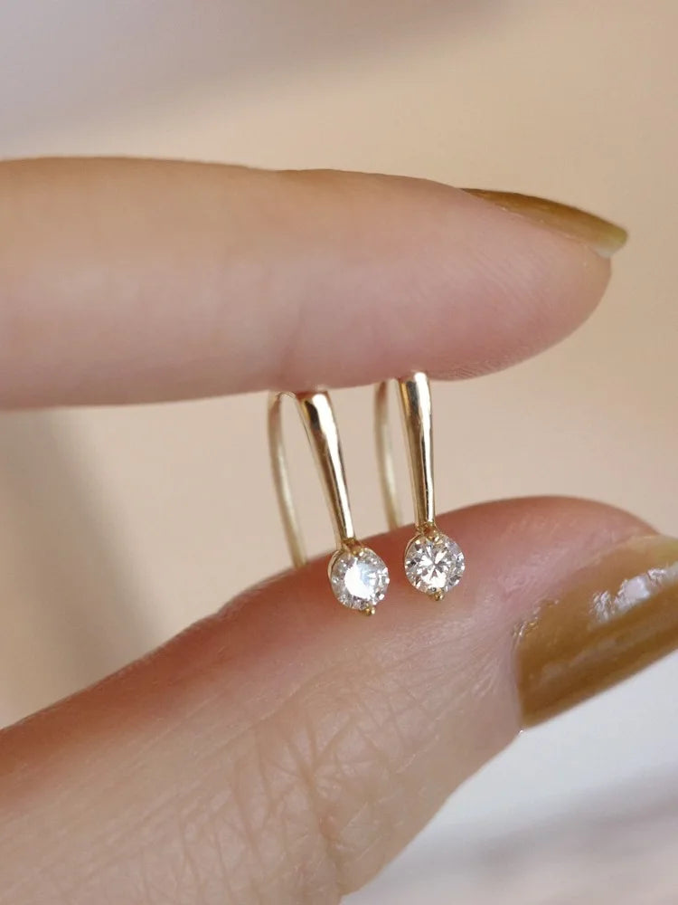 Boucles d'oreilles Inaya argent plaqué or 14K