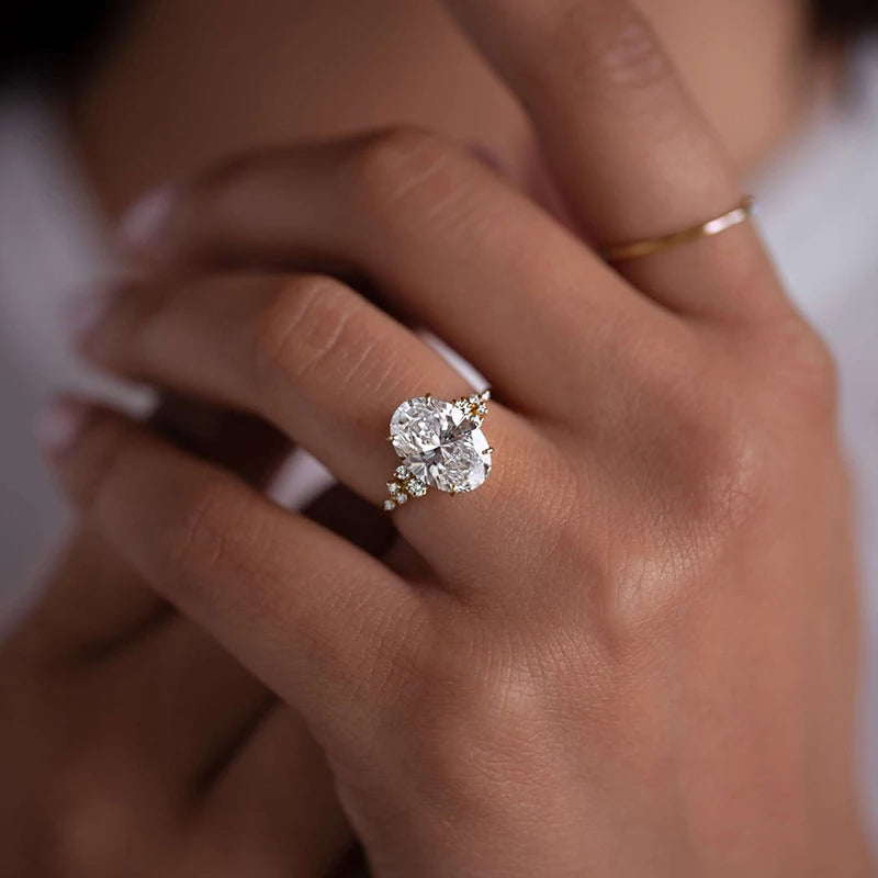 Bague Amira argent moissanite