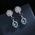 Boucles d'oreilles Cheryne argent zirconium cristal