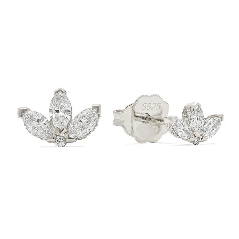 Boucles d'oreilles duchesse argent et zirconium