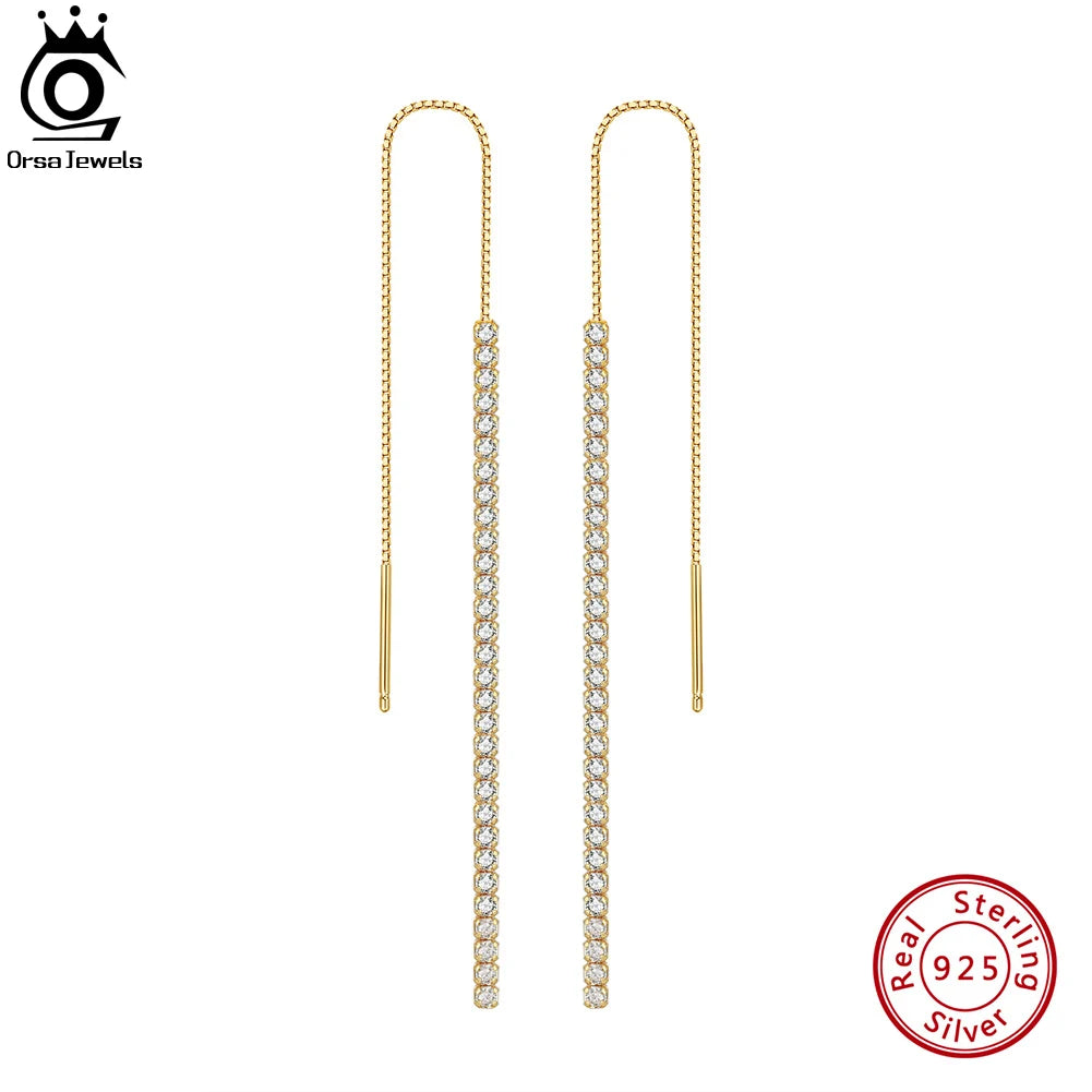 Boucles d'oreilles ORSA argent zirconium