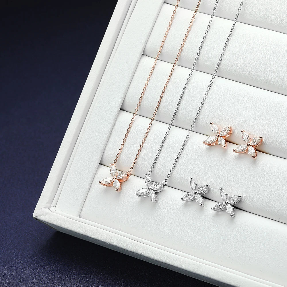 Collier Ewya argent moissanite