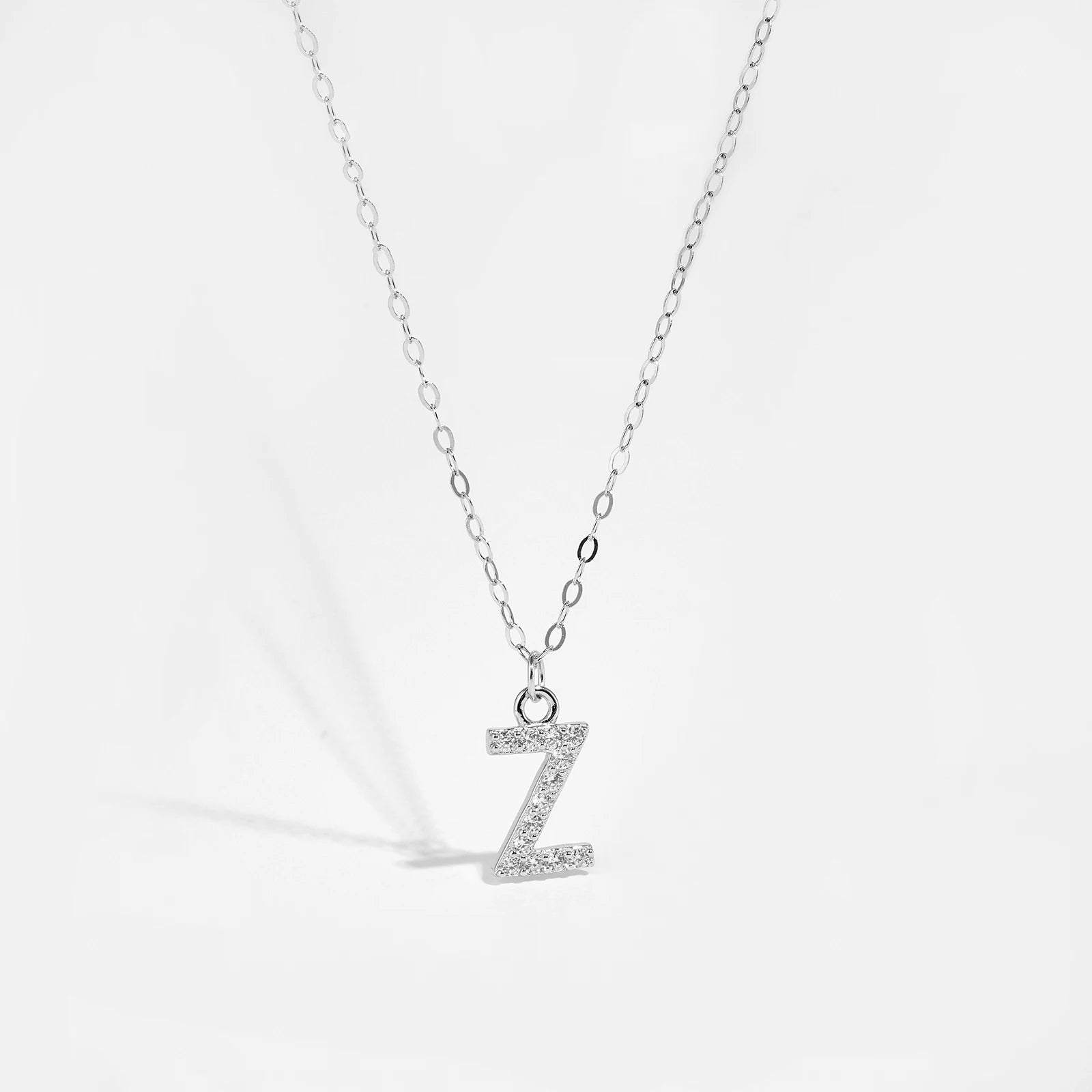 Collier initial argent