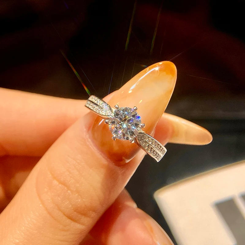 Bague Yes argent moissanite