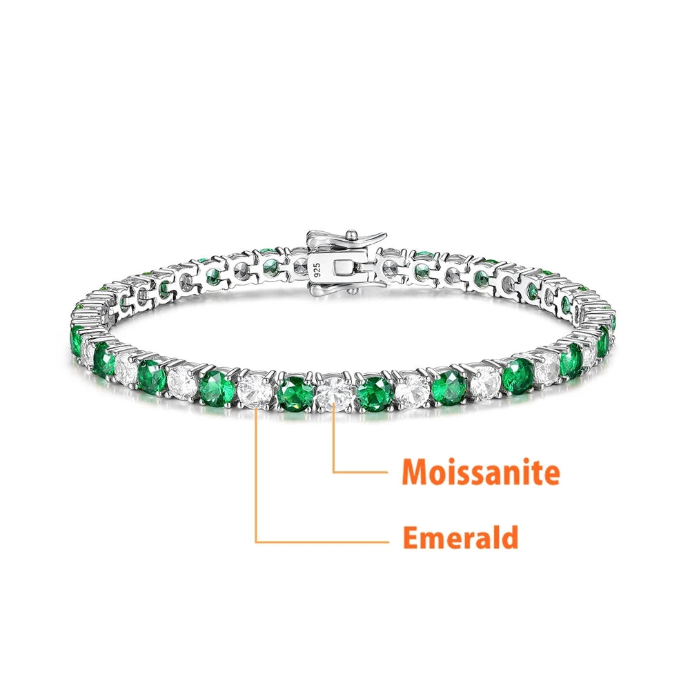 Bracelet Pire argent et moissanite diamand