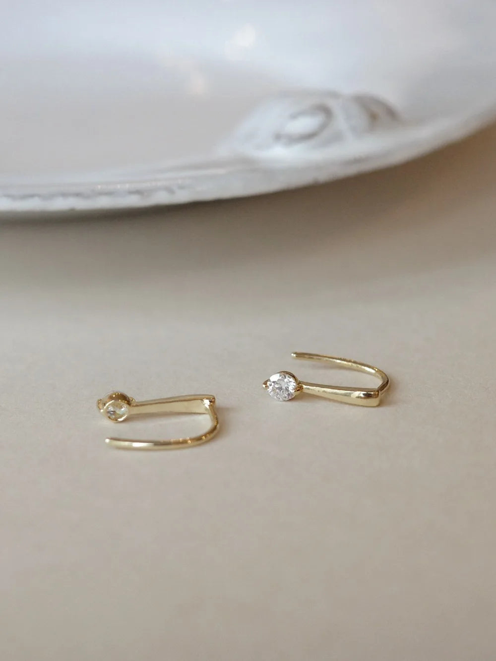 Boucles d'oreilles Inaya argent plaqué or 14K