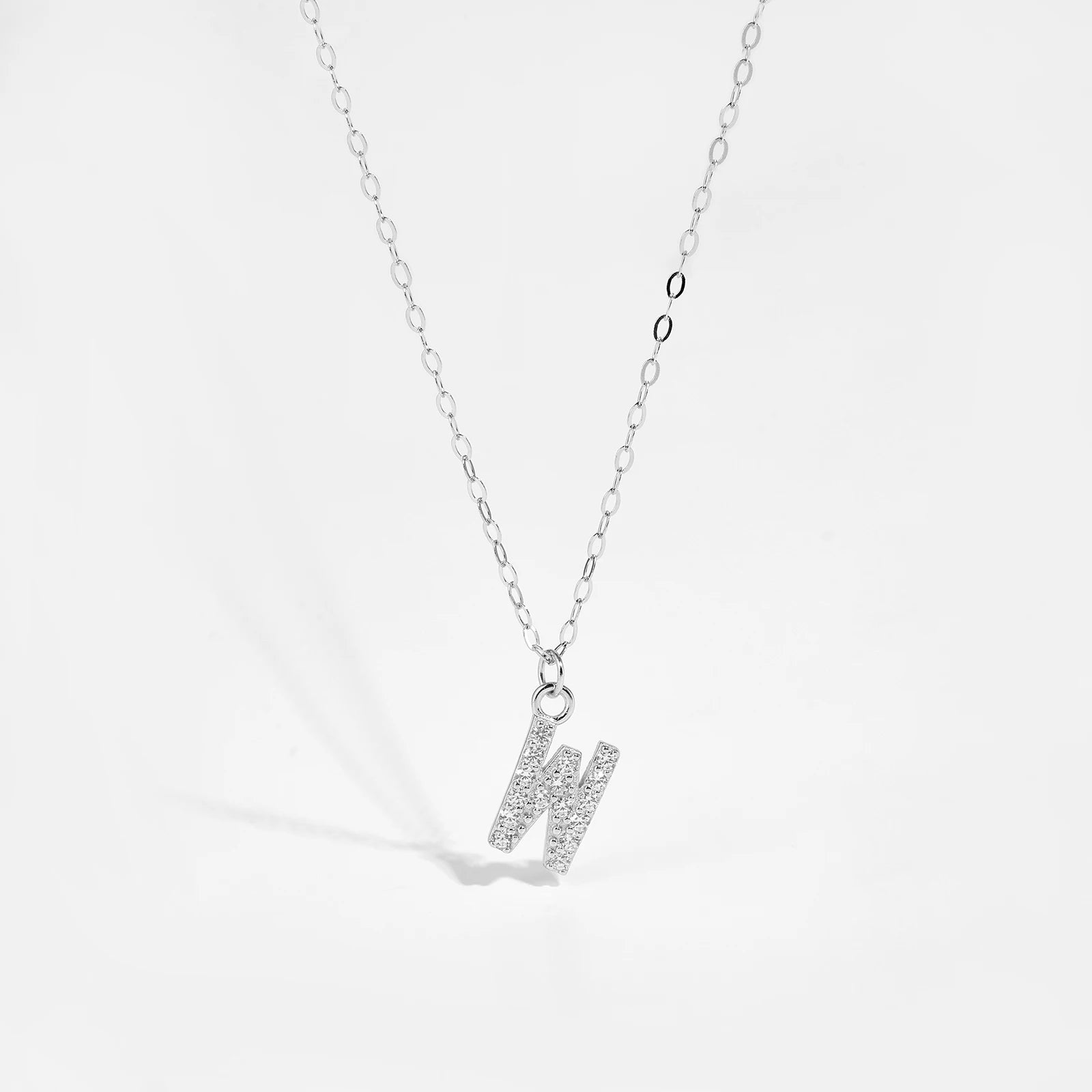 Collier initial argent