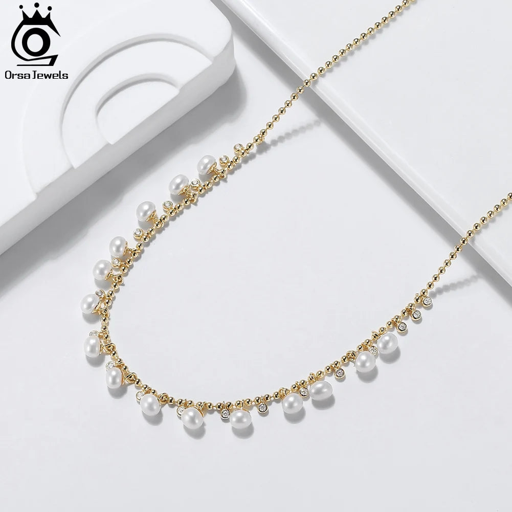 Collier Amey argent perles naturelles