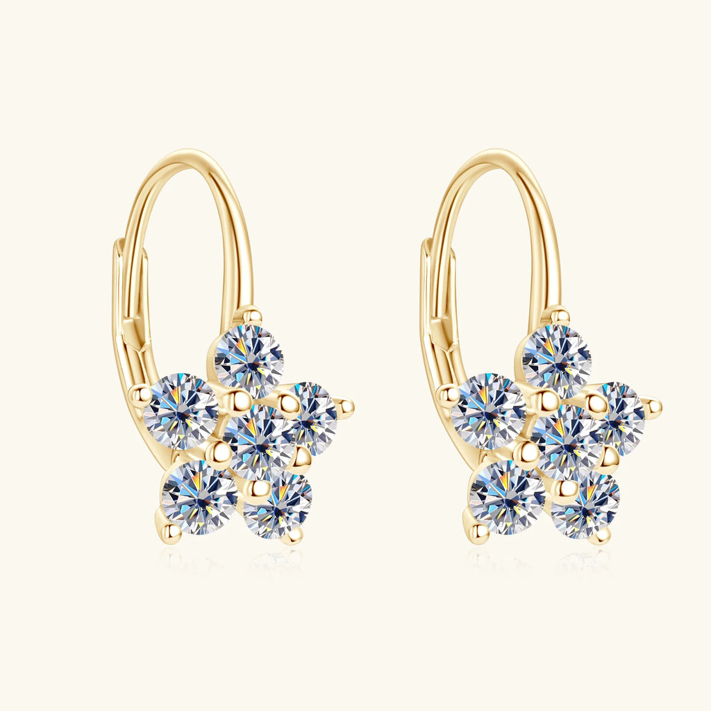 Boucles d'oreilles Live argent et moissanite diamand