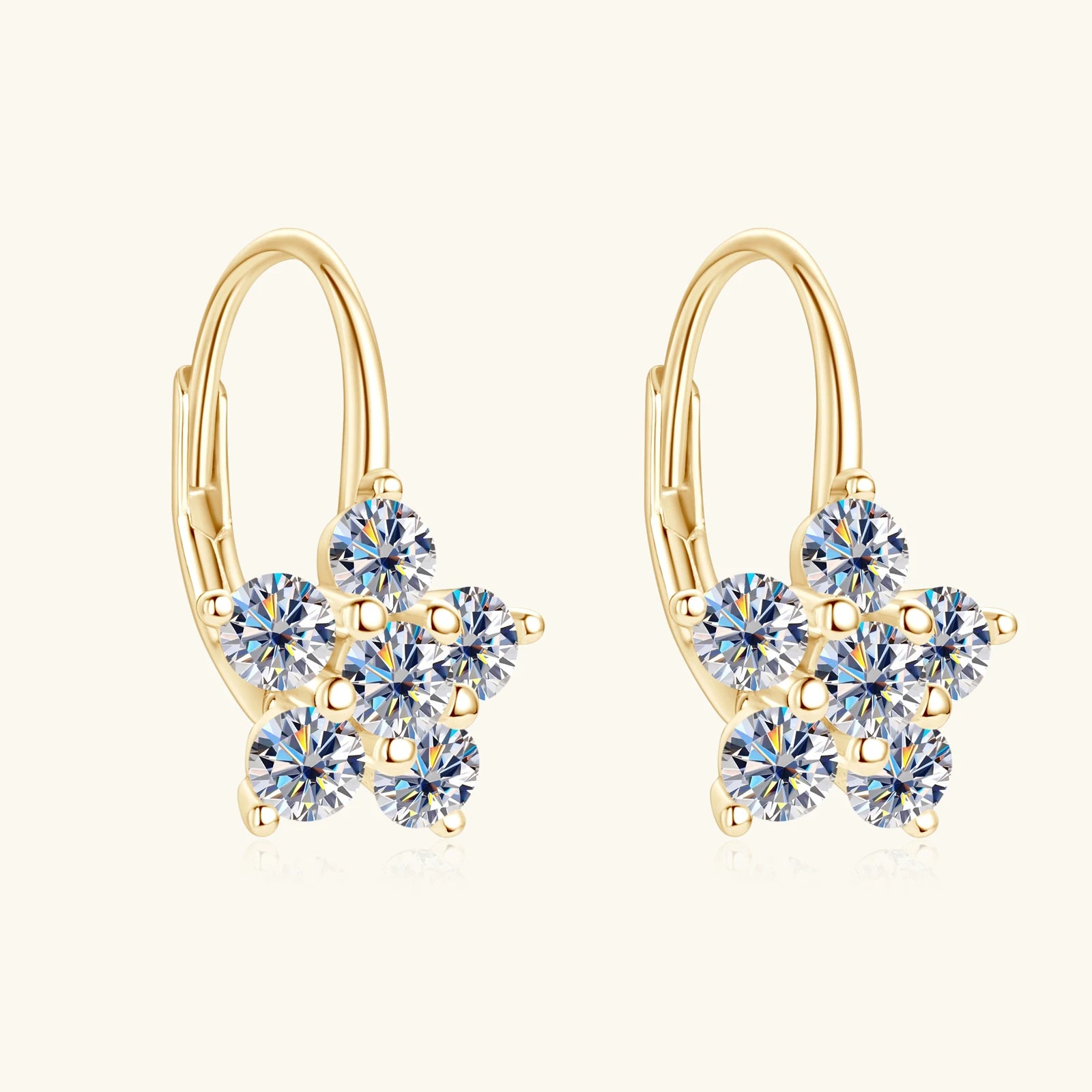 Boucles d'oreilles Live argent et moissanite diamand