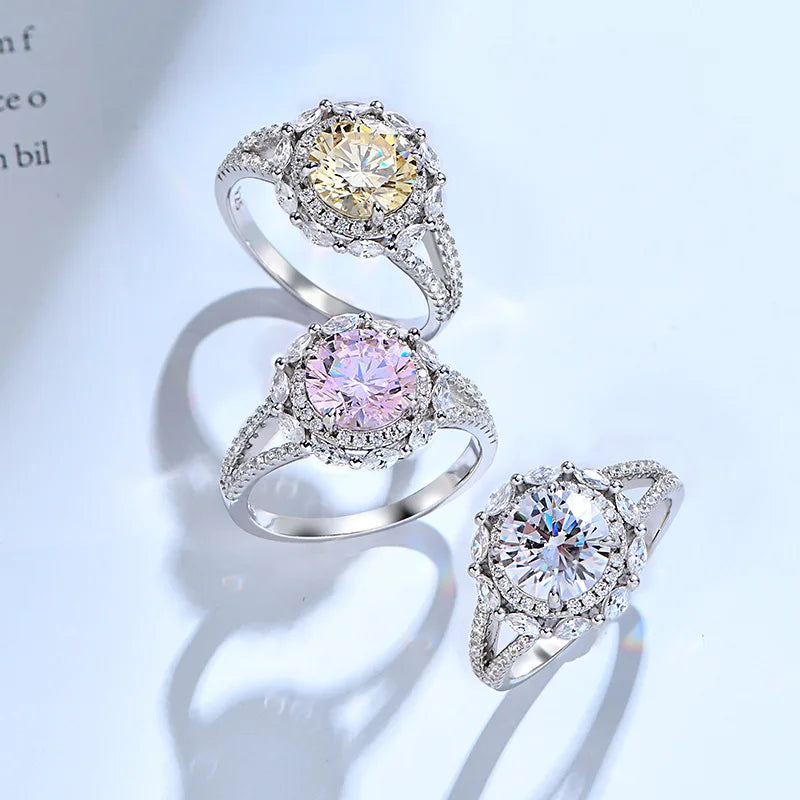Bague Lovely argent et moissanite diamand