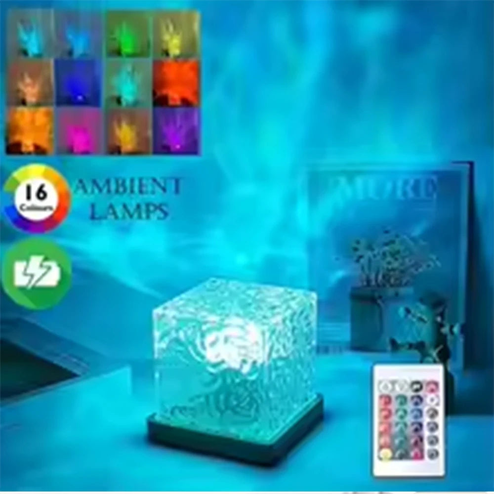 Lampe de table, projecteur rechargeable 16 couleurs