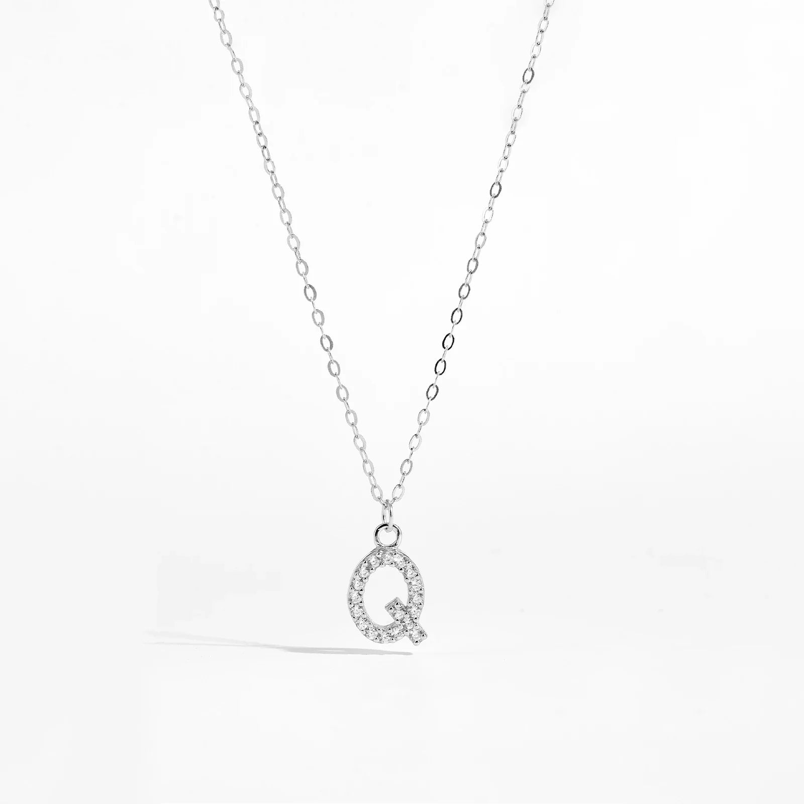 Collier initial argent