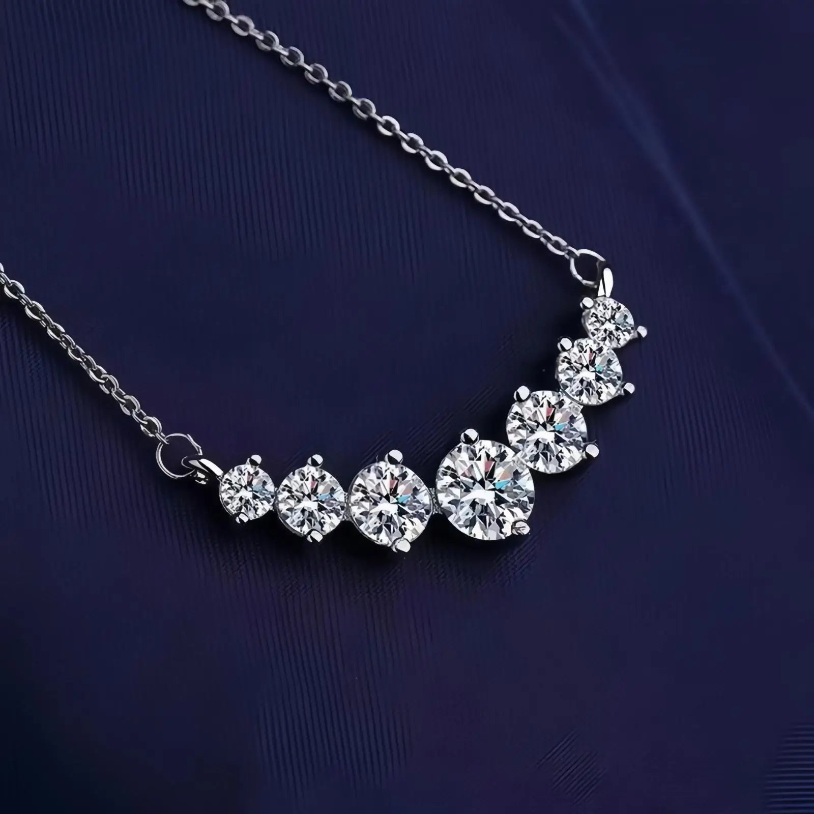 Collier Charlie argent et zirconium