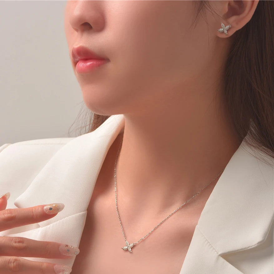 Collier Ewya argent moissanite