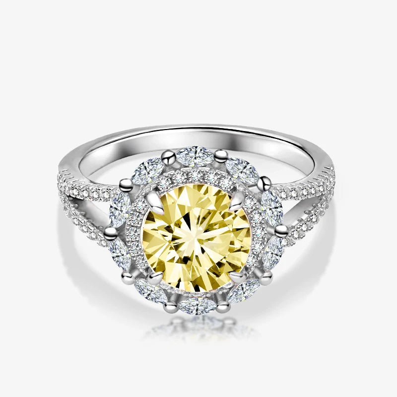 Bague Lovely argent et moissanite diamand