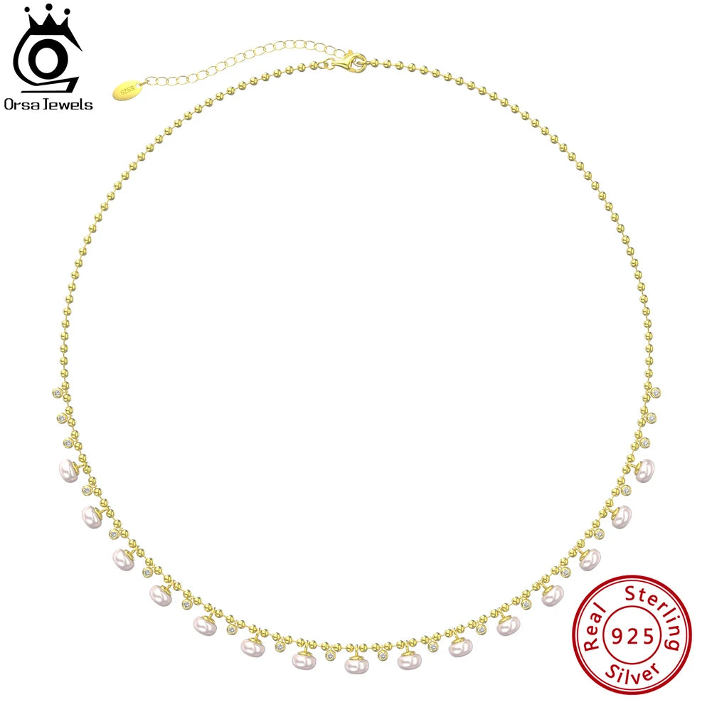 Collier Amey argent perles naturelles