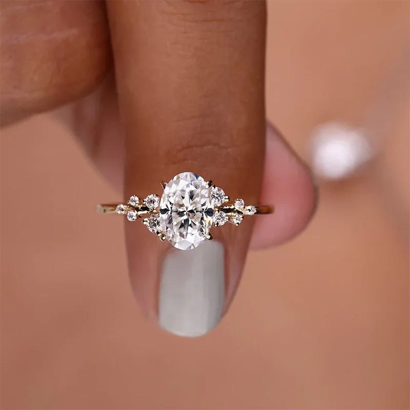 Bague Amira argent moissanite