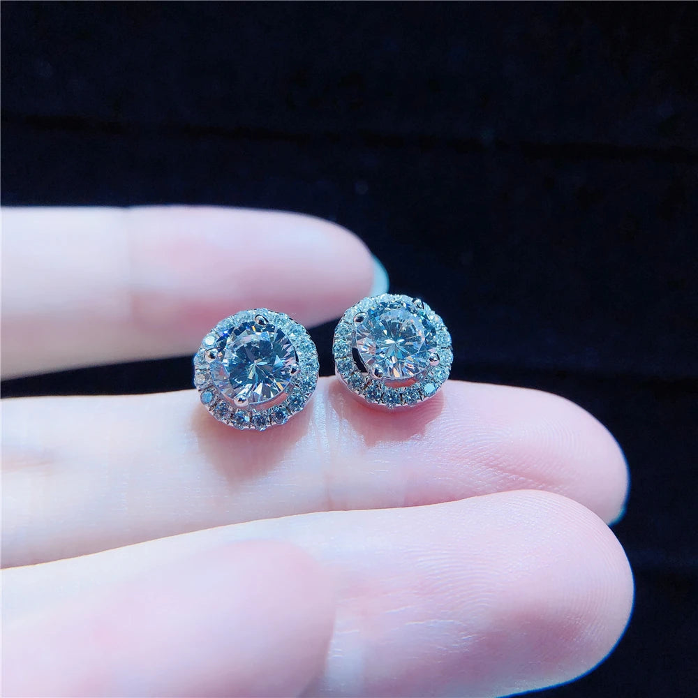 Boucles d'oreilles Mandy moissanite diamand